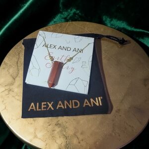 Alex and Ani 'Earth Sultry' RED JASPER Crystal Necklace | Giftable w/ Pouch